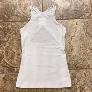 Athleta white high neck tank size small tall